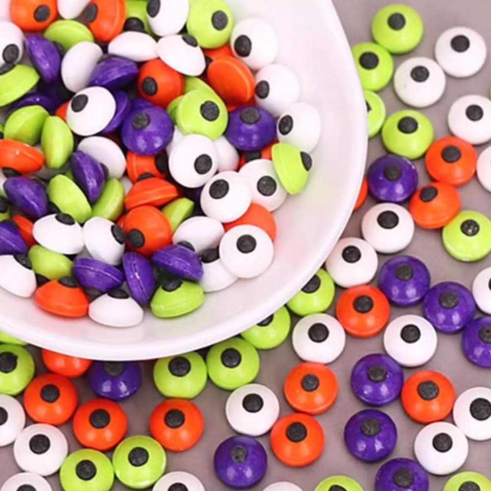 Decoratiuni comestibile, bombonele si sprinkles, pentru Halloween, 100 grame Sprinkles Naty Shop Ochi, multicolor