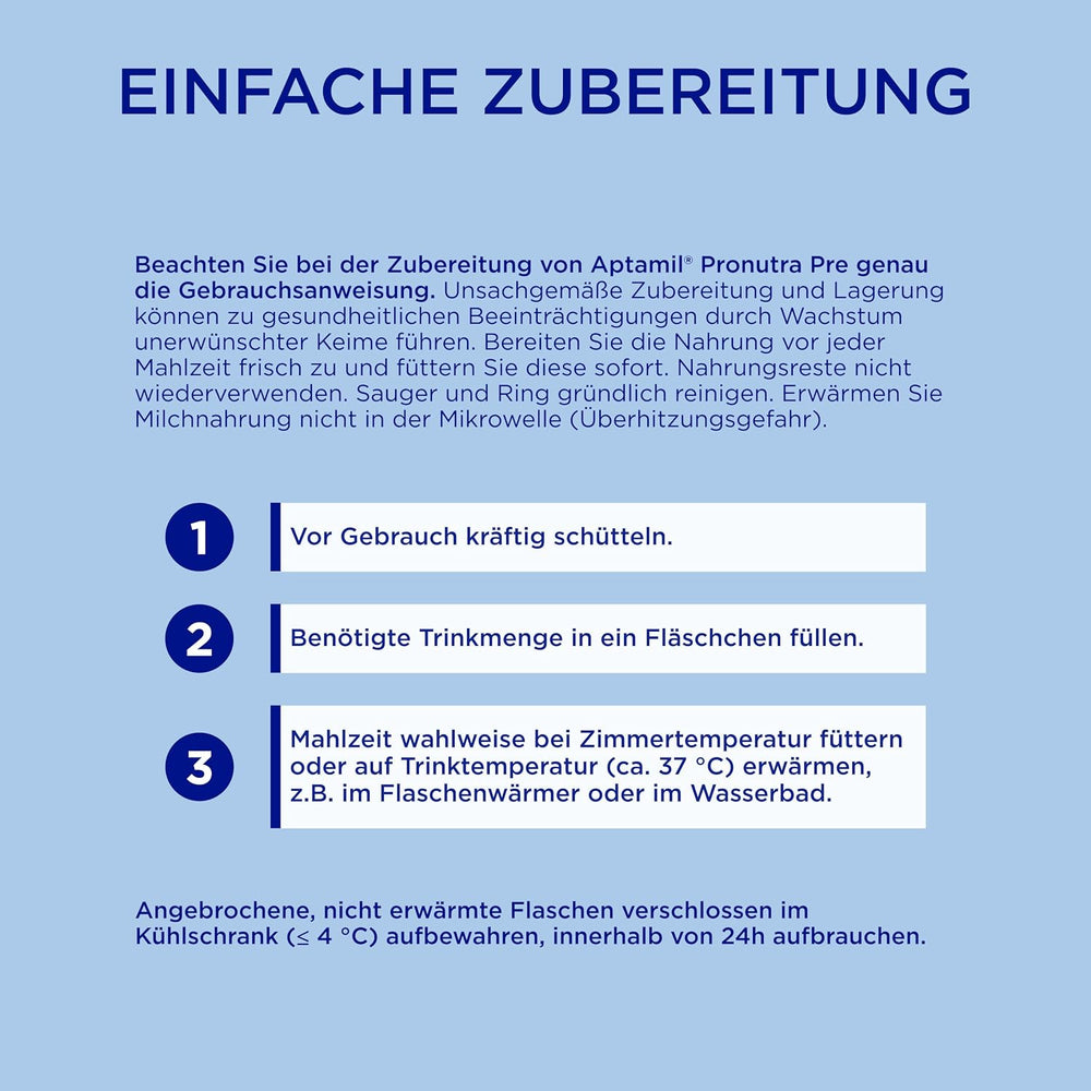 Aptamil Pronutra Pre - Kojenecká výživa od narození - S rostlinnými oleji, bez palmového oleje - 6 x 4 x 200 ml (4800 ml)