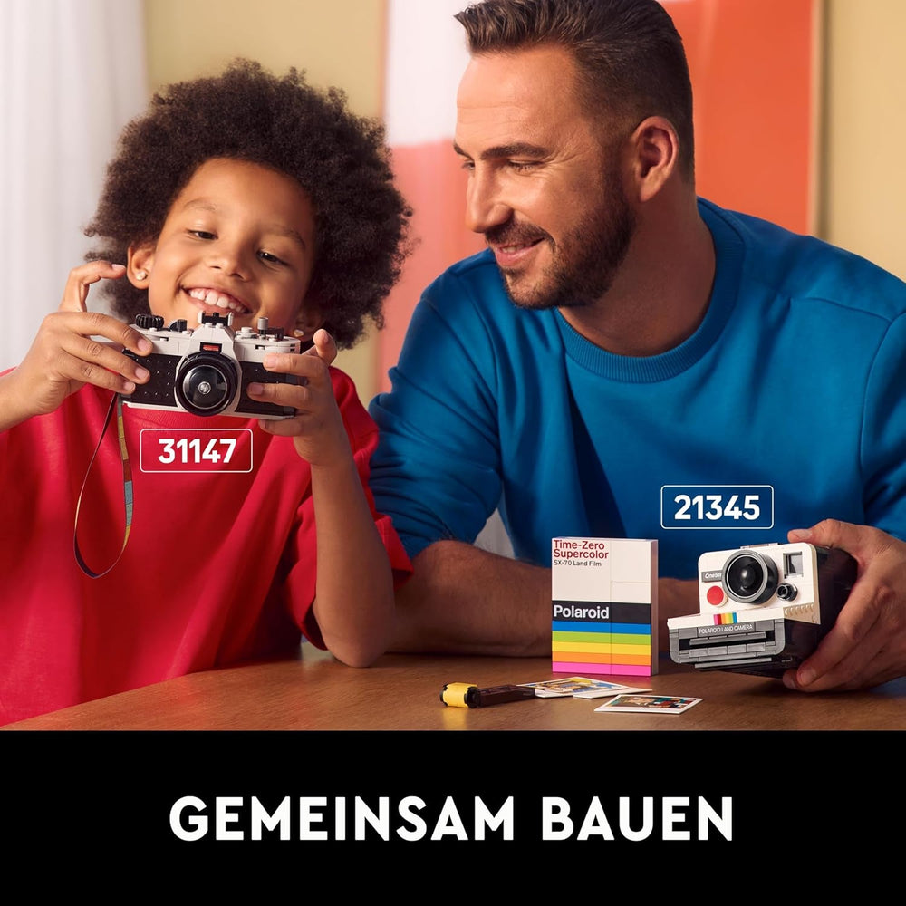 LEGO Creator 3v1 retro hračka s fotoaparátem, videokamera, televizor, dětské dekorace na stůl nebo doplňky do ložnice, fotografické dárky pro dívky a chlapce 8 let 31147 Stavebnice Besuche den LEGO-Store