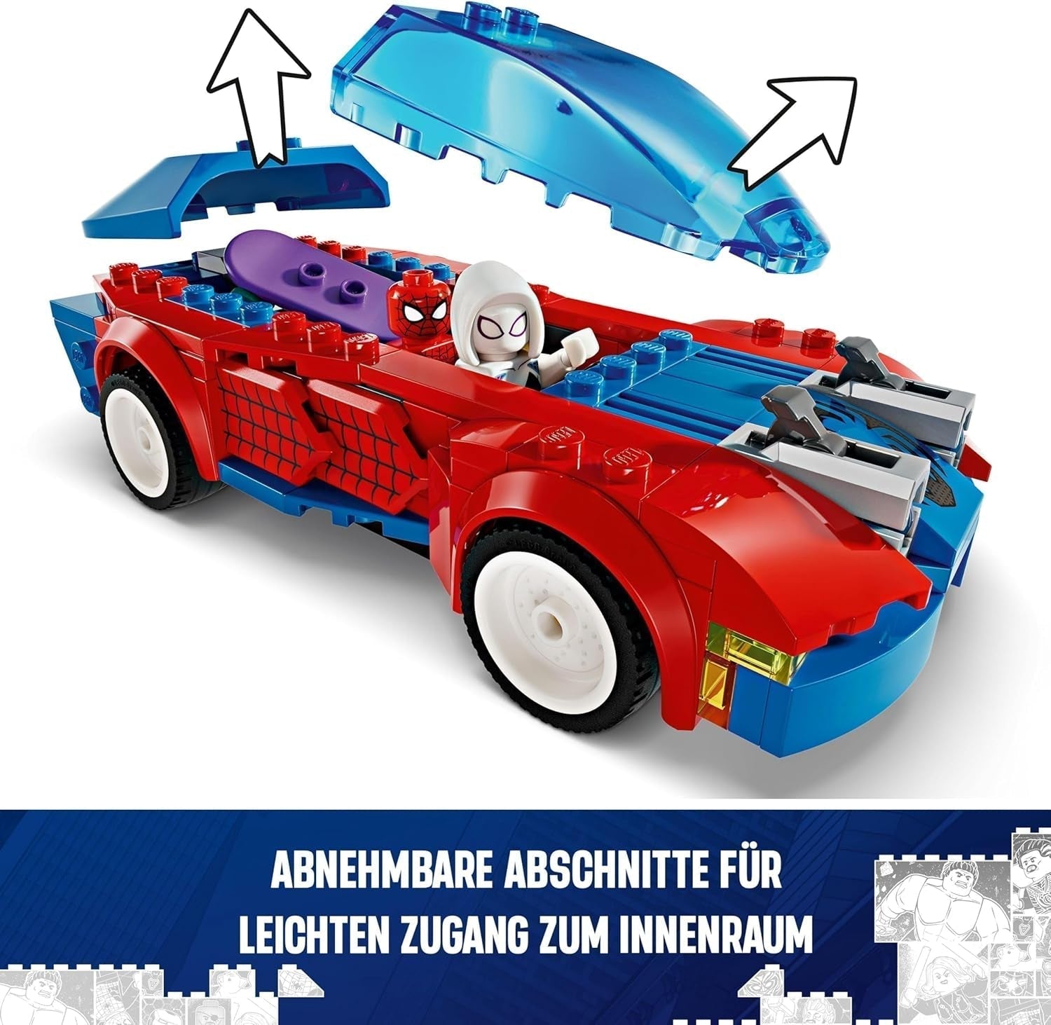 LEGO Marvel Spider-Man závodní auto a Venom Green Goblin, Spidey Role Play Hračka s figurkami superhrdinů a sestavitelným autem, Dárek pro děti, chlapce a dívky 7 let 76279 Stavebnice Beuche den LEGO-Store