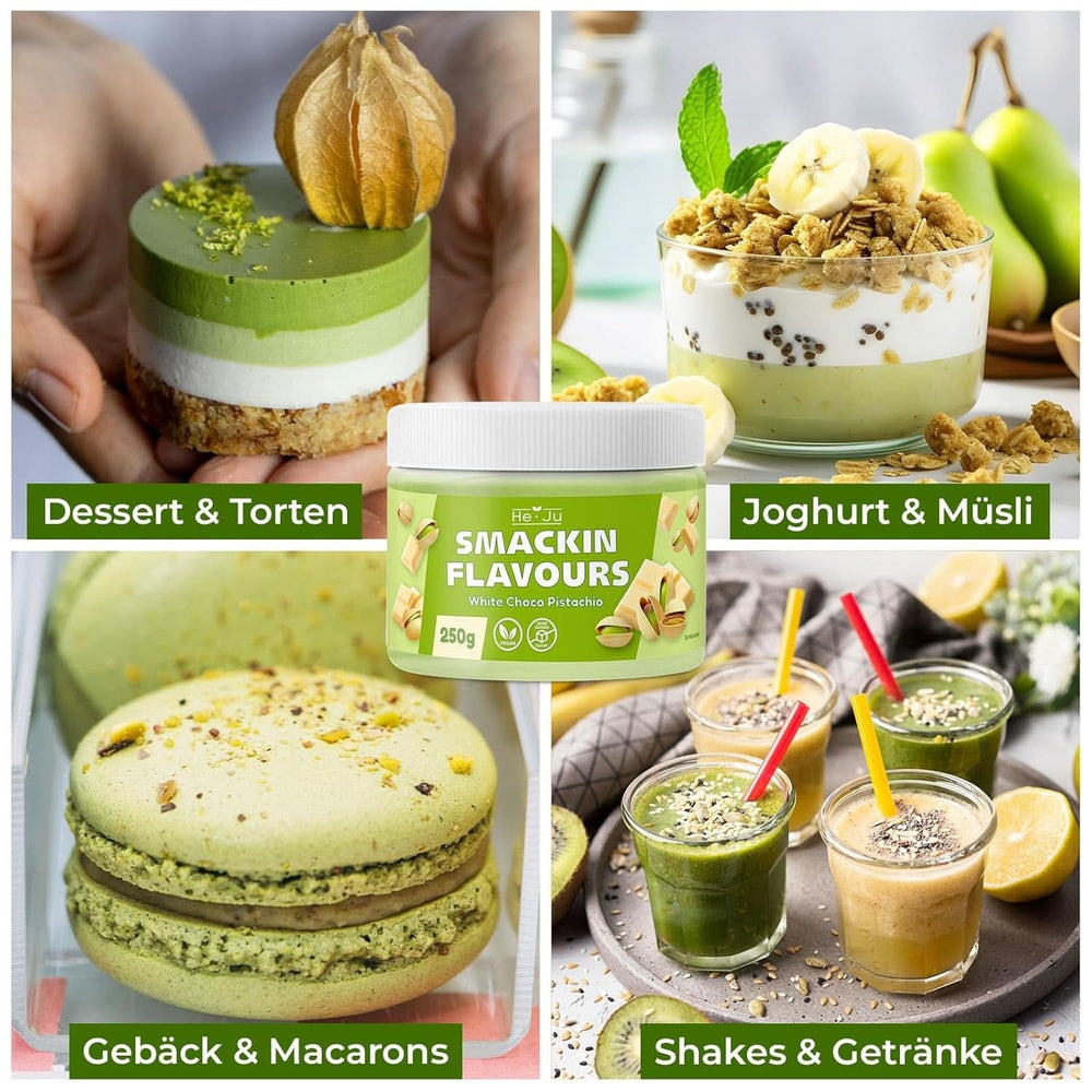 He-Ju, prášek s příchutí bílé čokolády a pistácií, 250 gramů Naty Shop Flavors