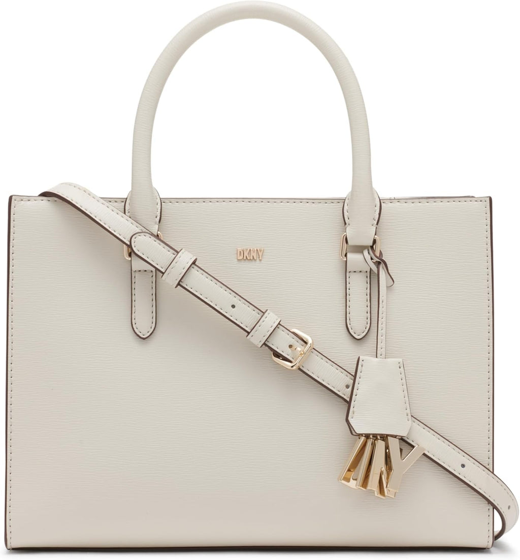 DKNY Femeii Perri Satchel cu Logo Charm, o mărime Genti Femei Naty Shop Pebble (Pebble)