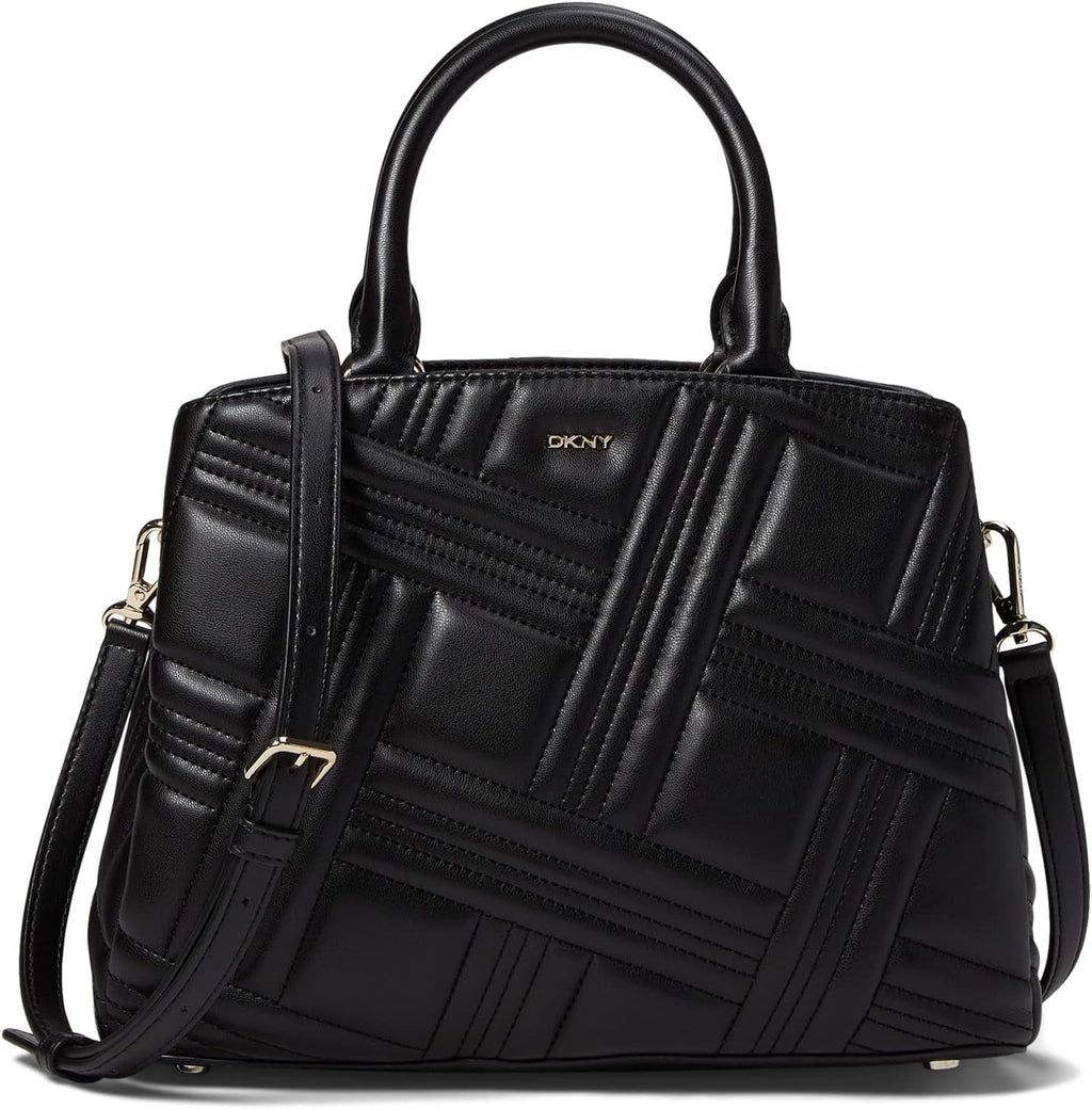 DKNY Medium Satchel Genti Femei Naty Shop Negru / auriu O mărime se potrivește tuturor