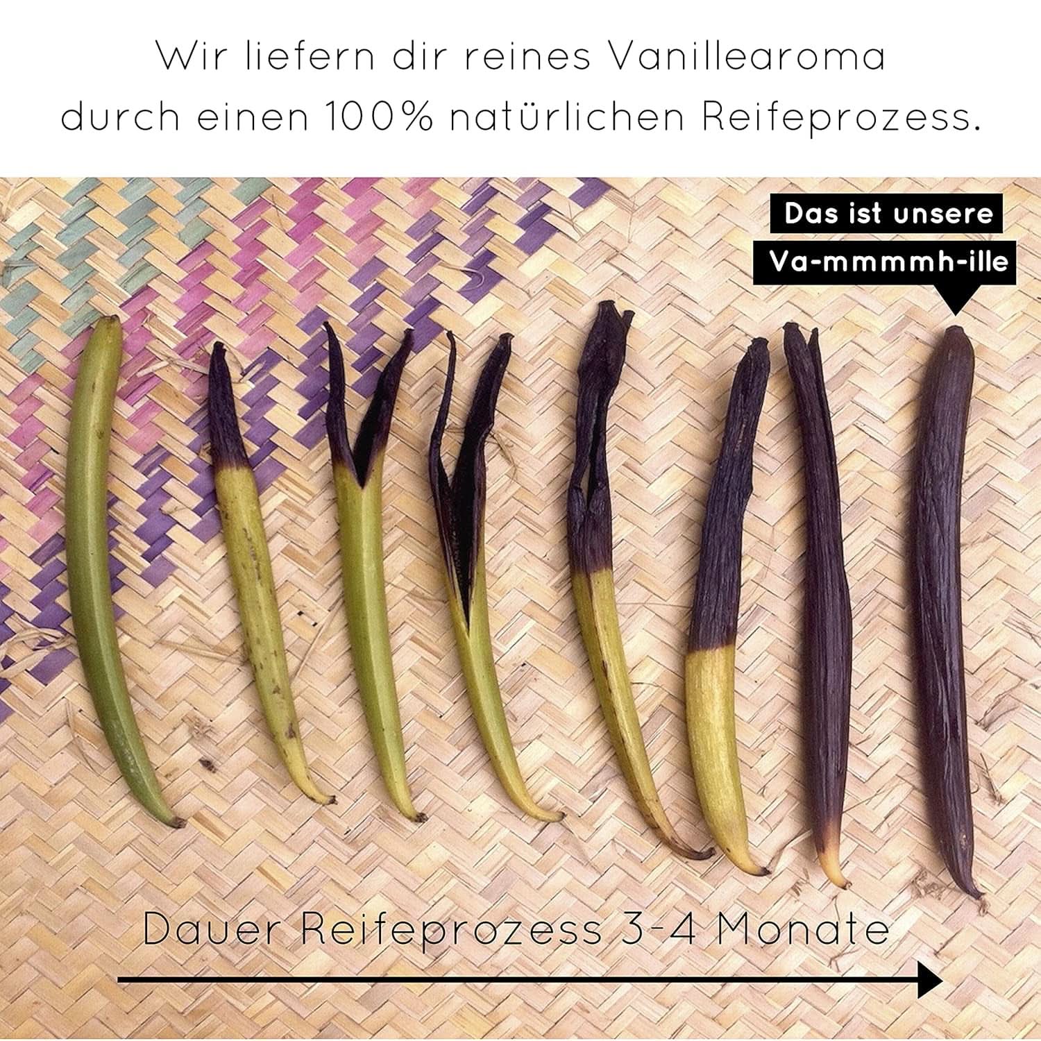 Prémiový vanilkový prášek z pravých vanilkových bobů, přírodní, bez cukru, bez přísad, Fairtrade, vegan (40G bez obalu) z Vanilla Campaign® Flavors Naty Shop