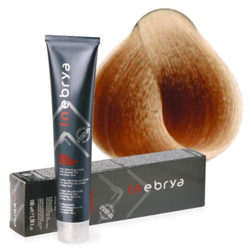 Cremă de colorare permanentă a părului cu semințe de in și aloe vera 100ml (- 7.0 Blond) Vopsea pentru par Naty Shop 10/3 Blond platinat aur deschis 100 Ml (1 pachet)