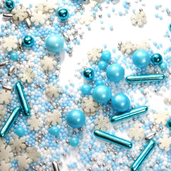 Streusel Glück, Mix Sprinkles Snowflakes, Modrá Bílá, 90 gramů Sprinkles Naty Shop