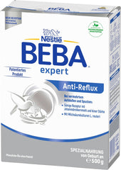 BEBA expert Anti-Reflux - AR Speciální složení od narození, pro zvýšené říhání a zvracení, kojenecká výživa, sušené kojenecké mléko, 1 balení (1 x 500 g)