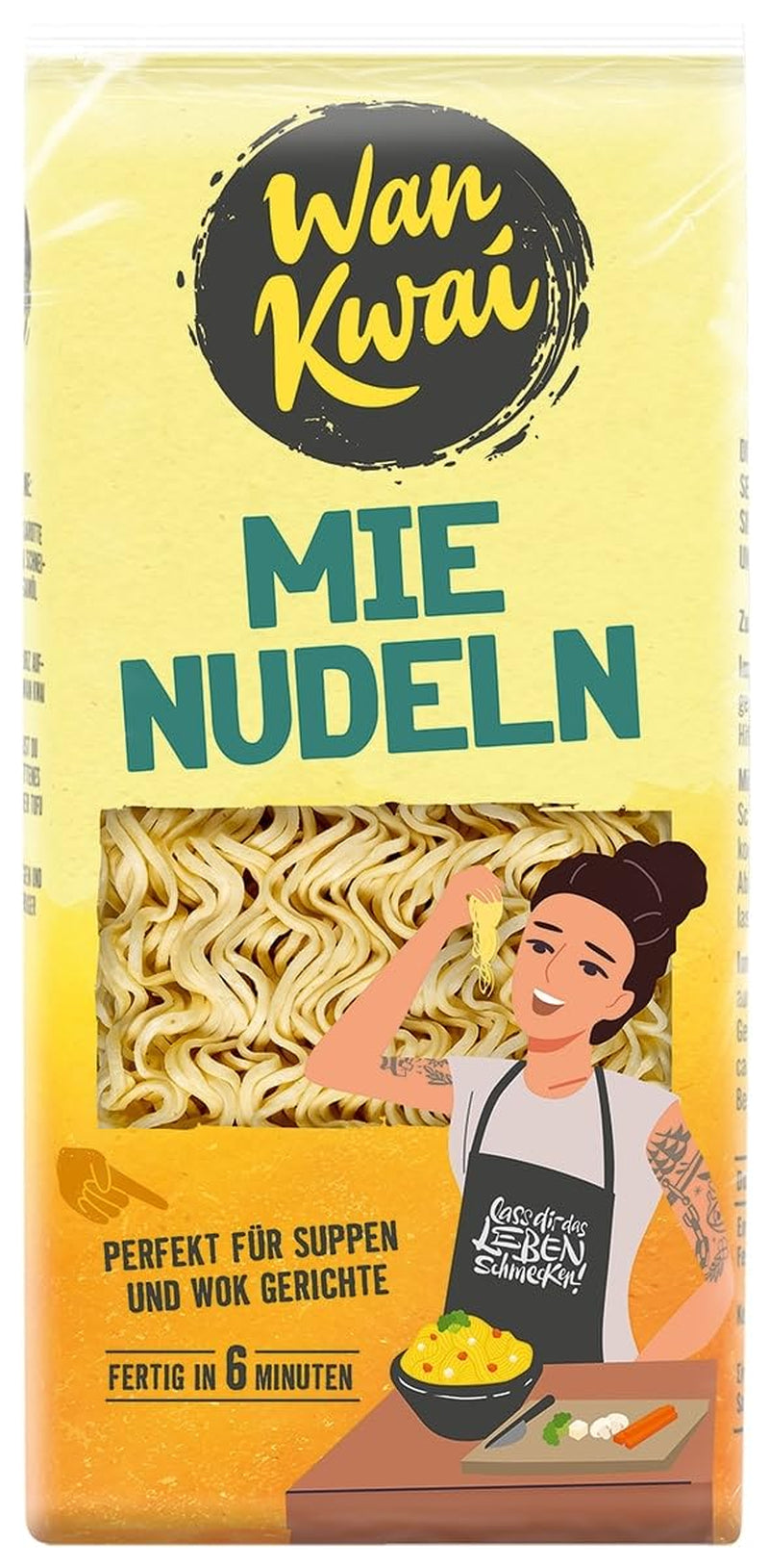 Wan Kwai Mie Noodles 250g: Všestranné v polévkách a pokrmech z wok, rychle připravené za 6 minut, objevte chuť asijské kuchyně a využijte vysoce kvalitních surovin.