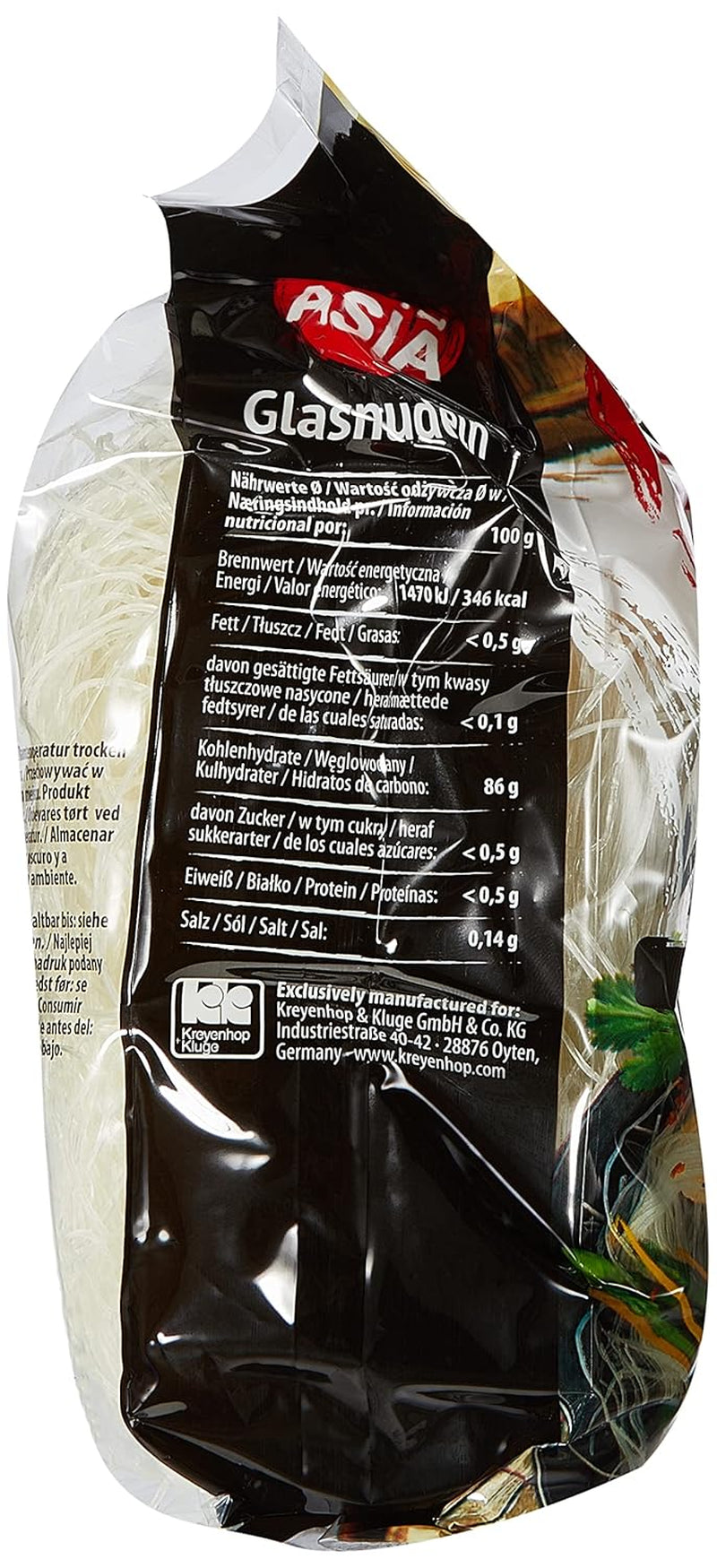 BONASIA skleněné nudle, dlouhé, balení 15 ks (15 x 100 g)