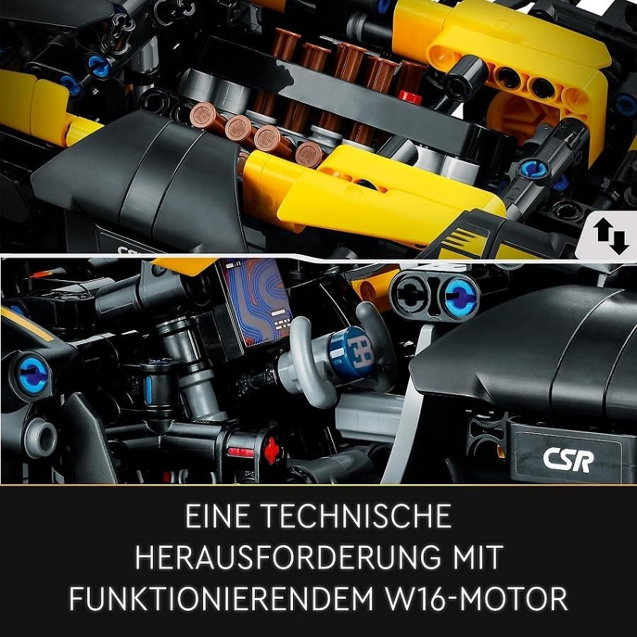 LEGO Technic Bugatti závodní auto, stavebnice modelu auta, hračka sportovního auta, ikonická sběratelská sada aut, stavebnice od 9 let 42151 stavebnic Besuche den LEGO-Store