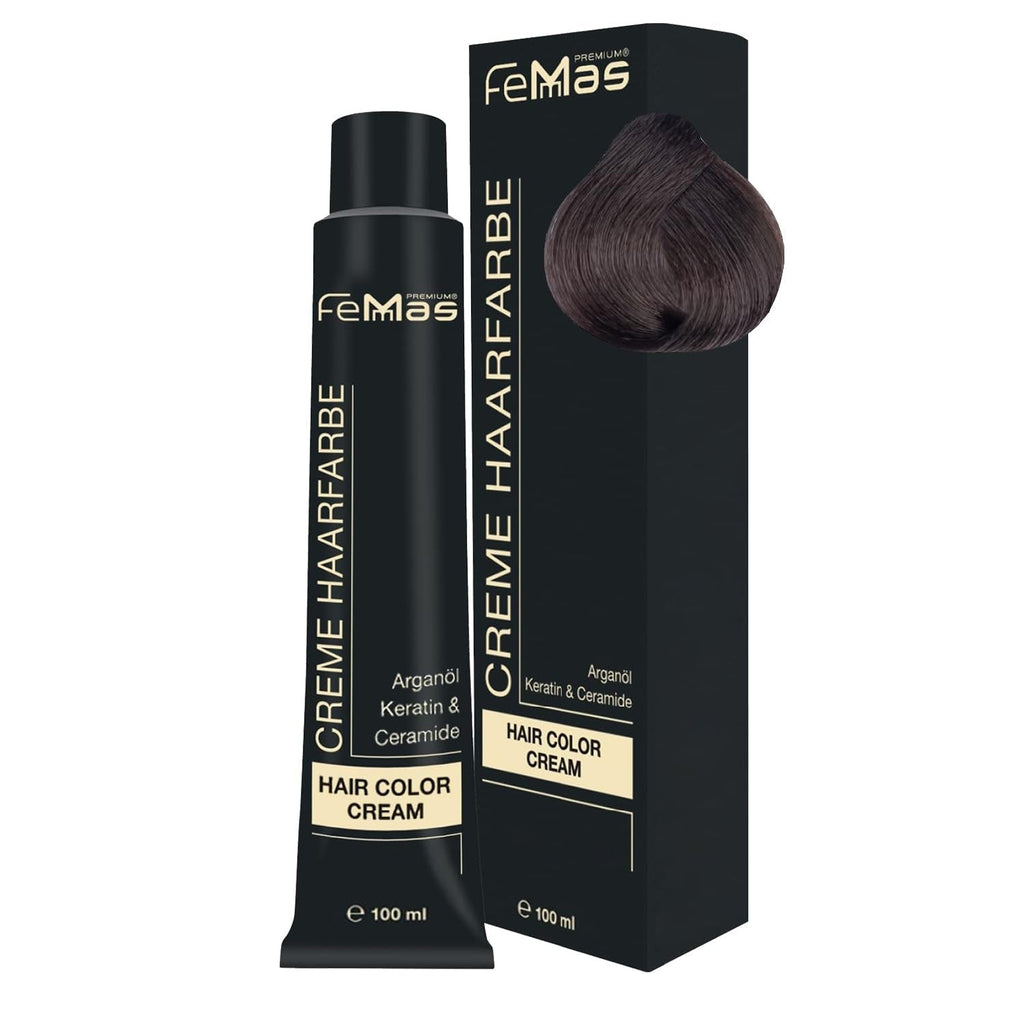 FemMas Hair Colour Pure & Mix Red I Cremă profesională cu ulei de argan, keratină și ceramide I Ca o vopsea de păr permanentă sau nuanță pentru rezultate radiante, de lungă durată I 100 ml
