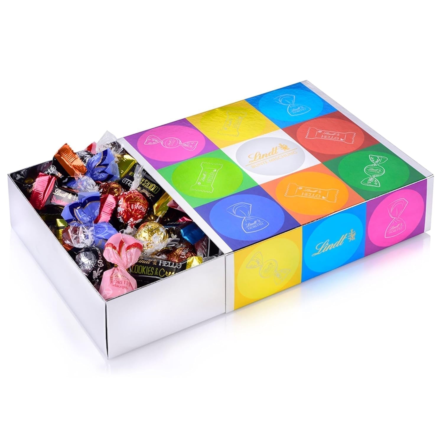 Lindt Chocolate LINDOR Home Office Box, diverse cantitati si modele Bomboane de Ciocolata Naty Shop 815 grame Amestec multicolor