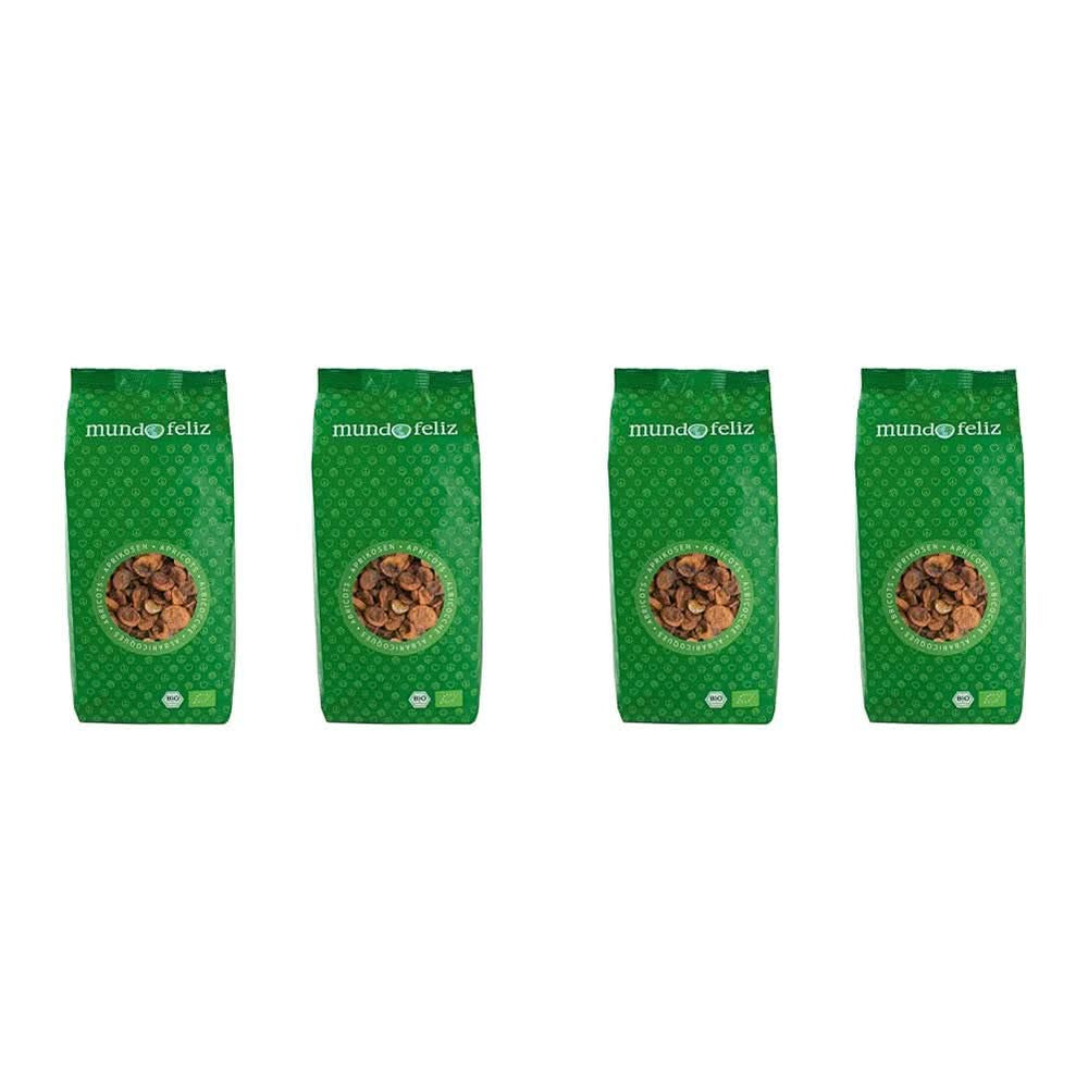 Mundo Feliz, Sušené meruňky s peckami z ekologického zemědělství, 2 x 500 gramů Naty Shop dehydratované produkty 4 x 500 gramů