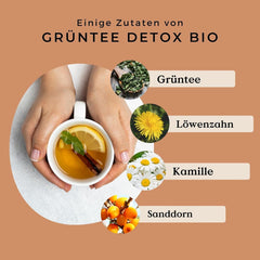 Ceai detoxifiant BIO 100 g (50 cești) | Ceai verde diuretic cu păpădie, fructul pasiunii și cătină REPLANTEA