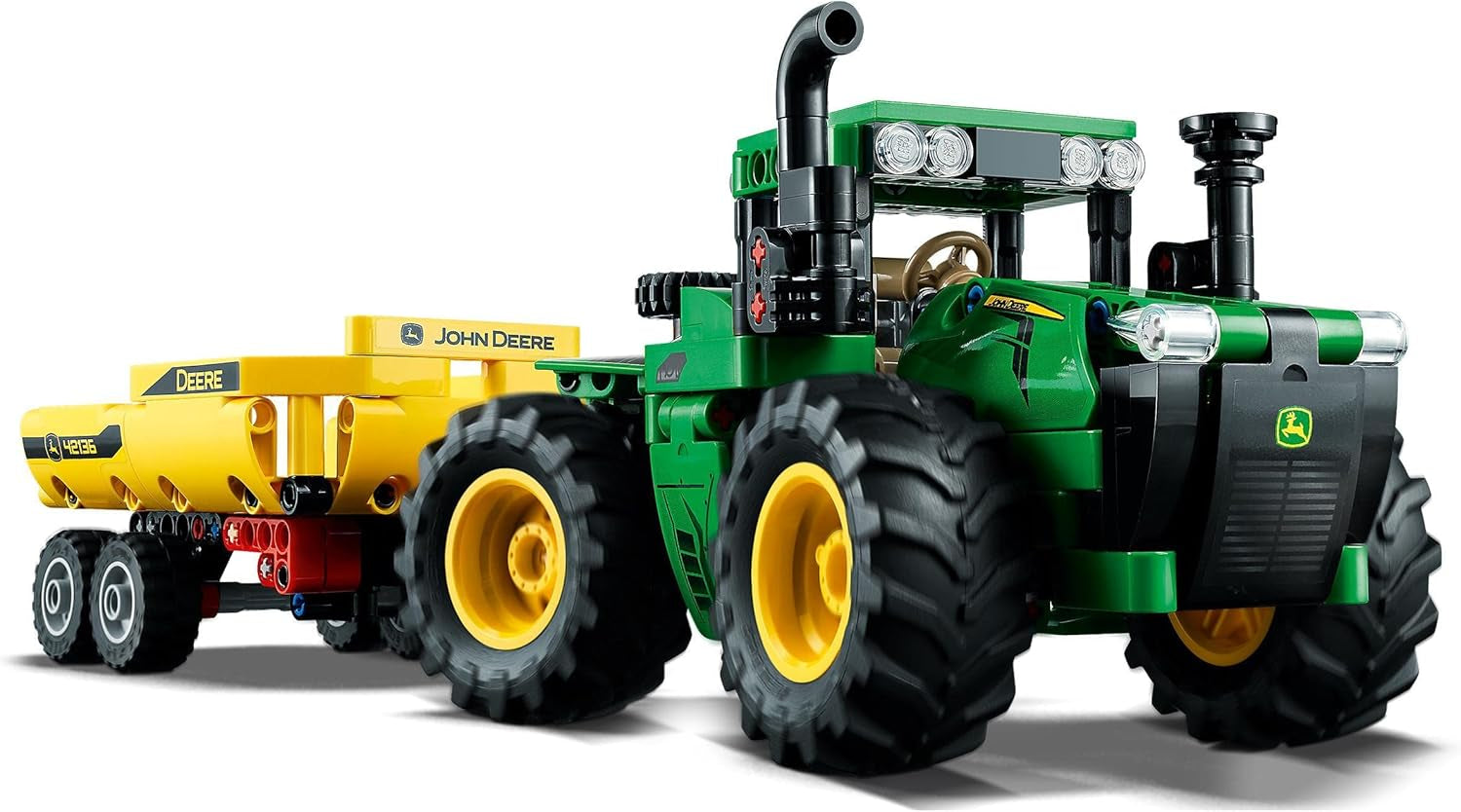 LEGO Technic John Deere 9620R 4WD traktor se sklápěcím přívěsem Klasická farmářská hračka pro děti Kluky a dívky 8letá sběratelská stavebnice modelu 42136 Stavebnice Besuche den LEGO-Store