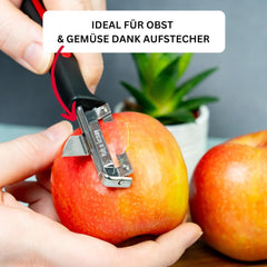 Westmark 29092270 Sparschäler Gallant, Pp/Tpe/Edelstahl, Schwarz / Rot, 16,5 X 3,7 X 2 Cm Škrabka Naty Shop