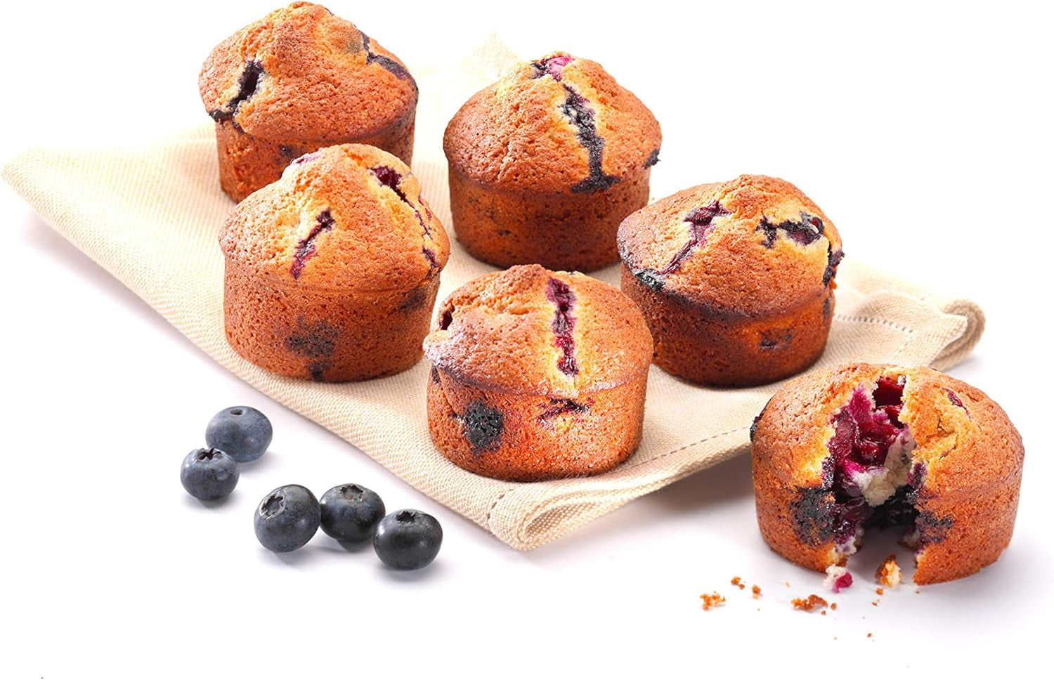 Pyrex BANDEJA 6 MAGDALENAS ASYMETRIA PX Muffinförmchen, Metall, Bunt, 6 Magdalena Formy a plechy na pečení Naty Shop