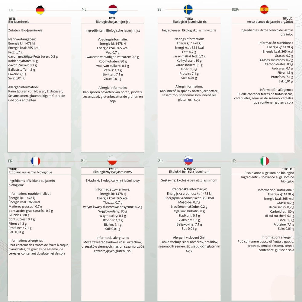 Bílá rýže s jasmínem Wholefood Earth Organic 3kg Raw | Bez GMO | Vegan | Zdroj vlákniny | Certifikované organické