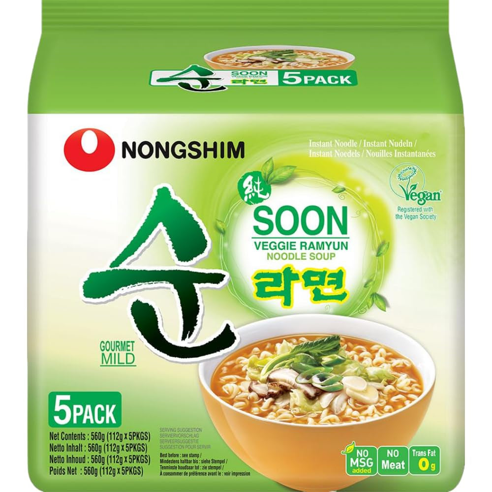 Nong Shim – Instant Cup Nudeln Soup Soon Veggie – Multipack (12 X 67 GR)
