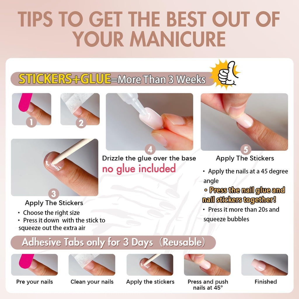 Unghii cromate autoadezive - Unghii maro cu sclipici pentru lipire, culoare migdale medii, unghii false strălucitoare, unghii artificiale pentru lipire, unghii acrilice glazurate pentru femei, 24 bucăți