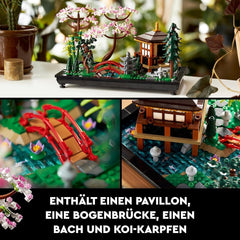 Lego Icons Garden Of Silence - Sada botanické zahrady Zen pro dospělé s lotosovými květy - Přizpůsobitelná dekorace na stůl inspirovaná Japonskem - Dárek pro ženy a muže 10315 Stavebnice Besuche den LEGO-Store