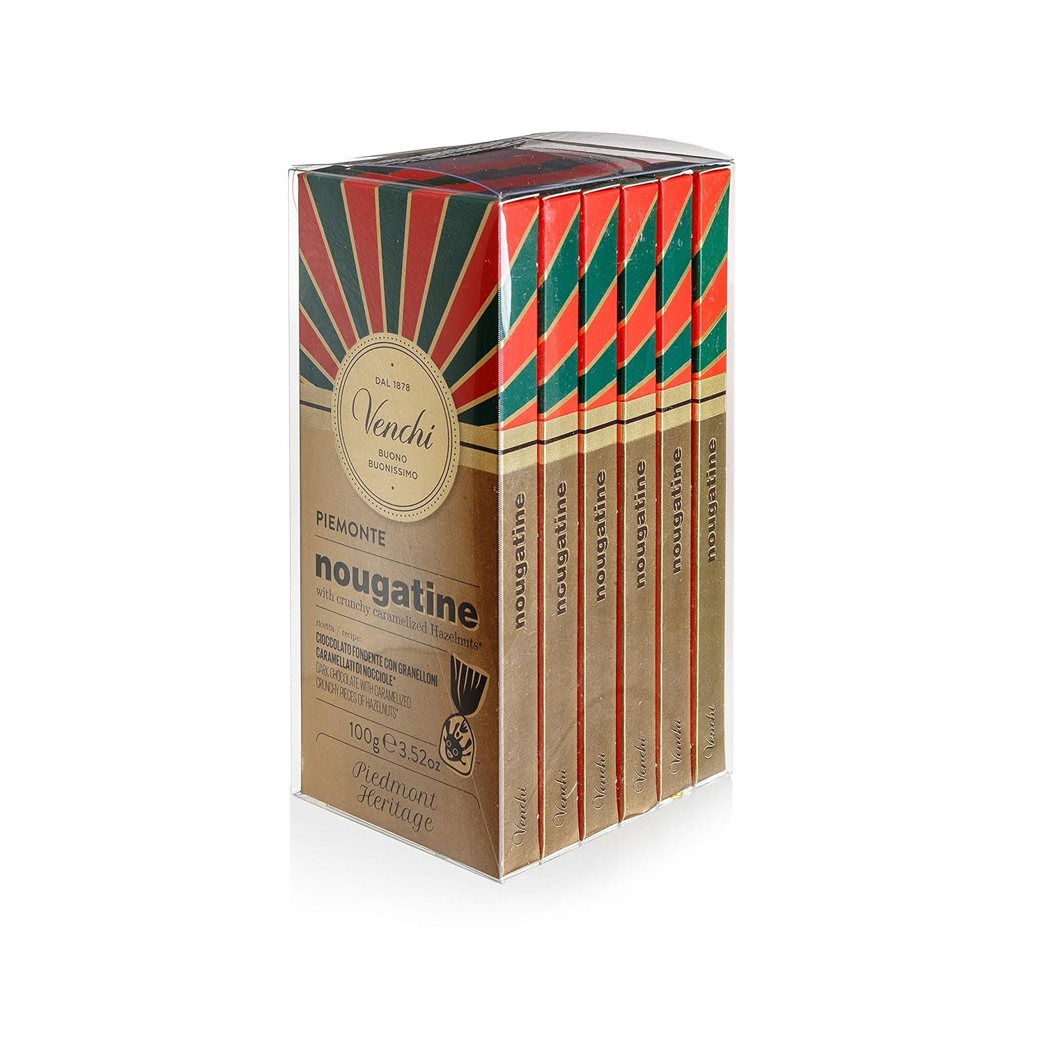 Venchi mléčná čokoláda s celými lískovými oříšky CHZO Piemont lesní, 100g - bez lepku