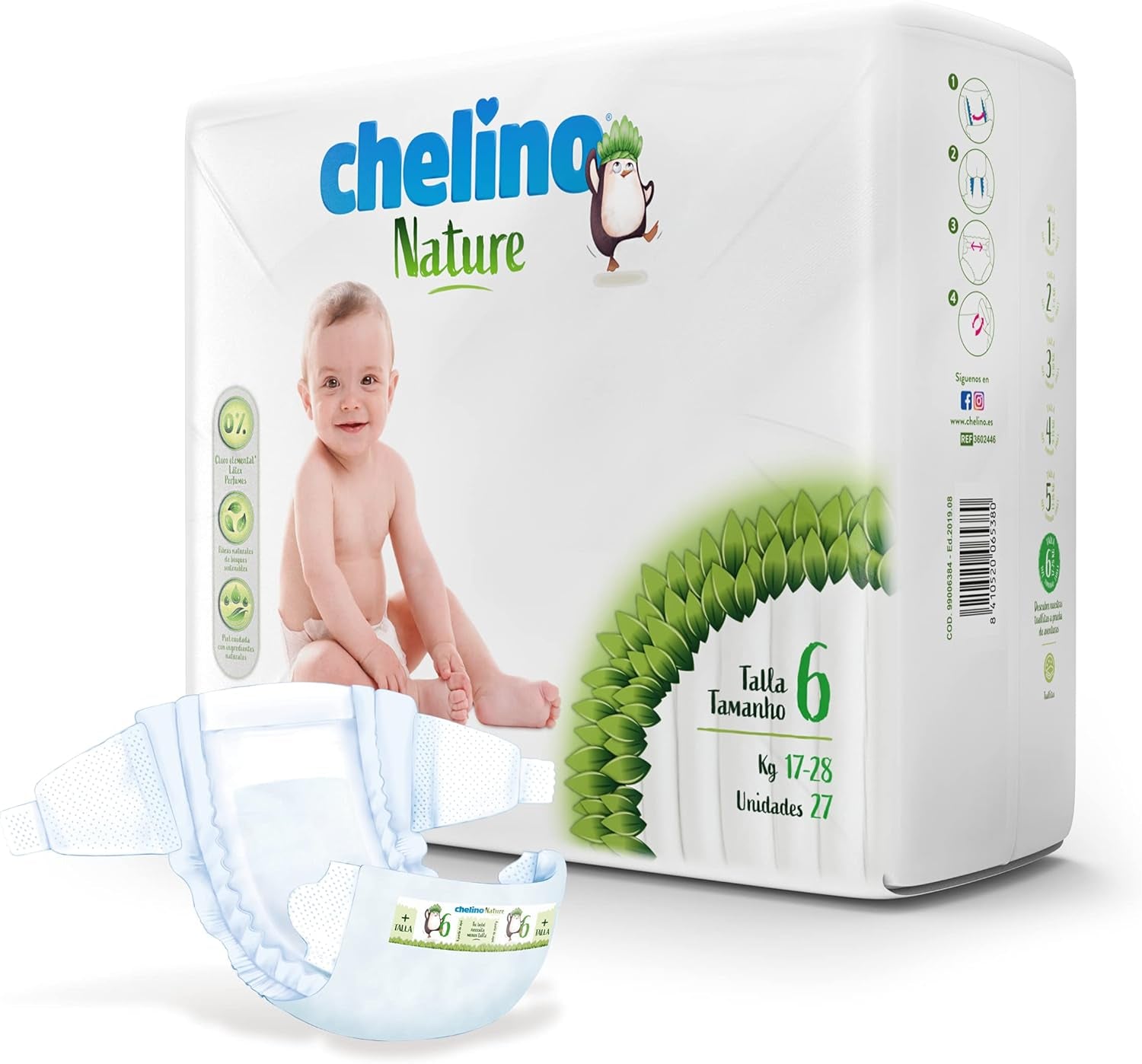 Dětská plenka Nature, velikost 6 (17-28 kg), 162 plen