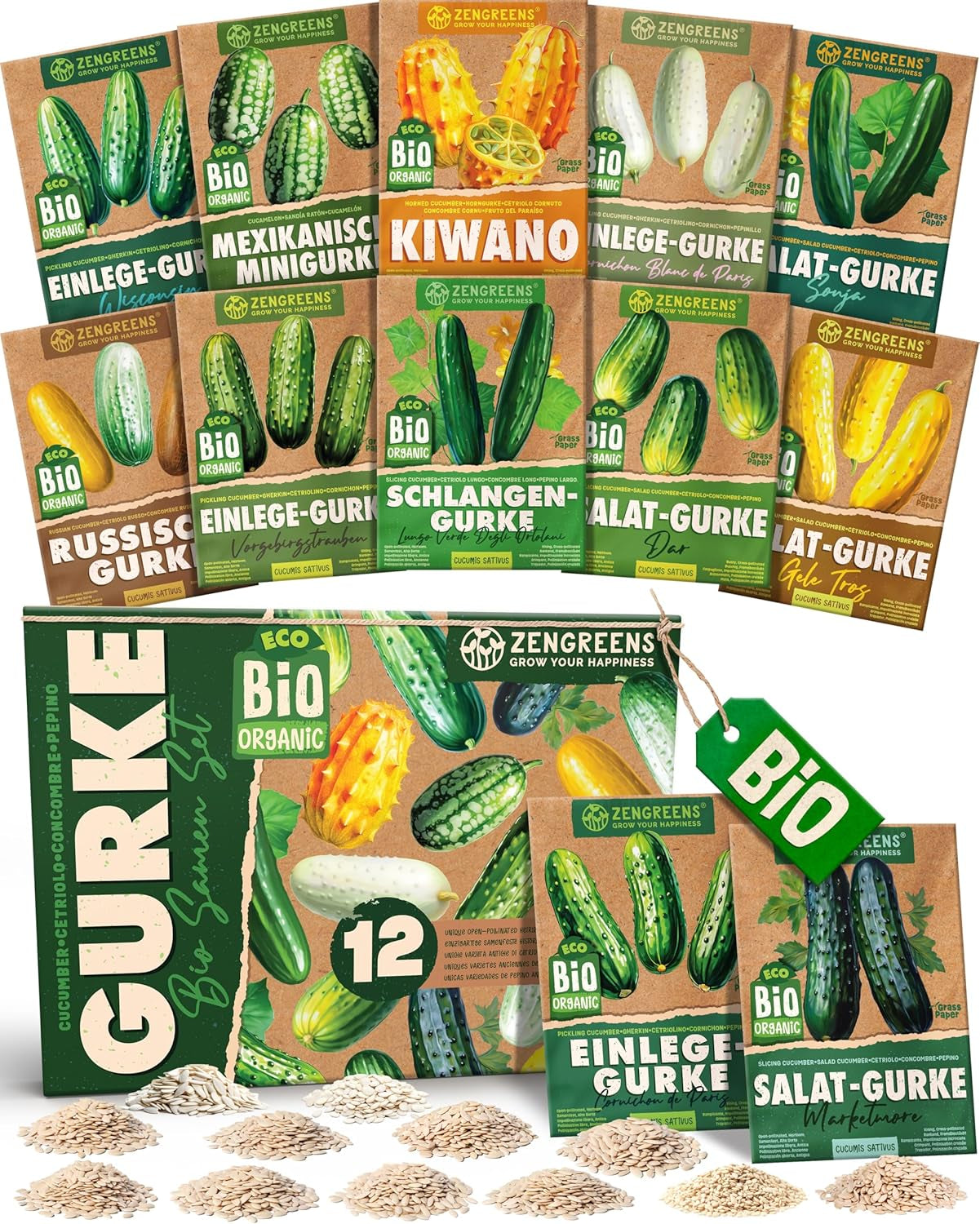 Bio Wintergemüsesamen Im 20Er Set - 20 Winter Gemüse Samen Für Den Einfachen Anbau Im Garten, Balkon Oder Hochbeet - Pflanzensamen - Saatgut