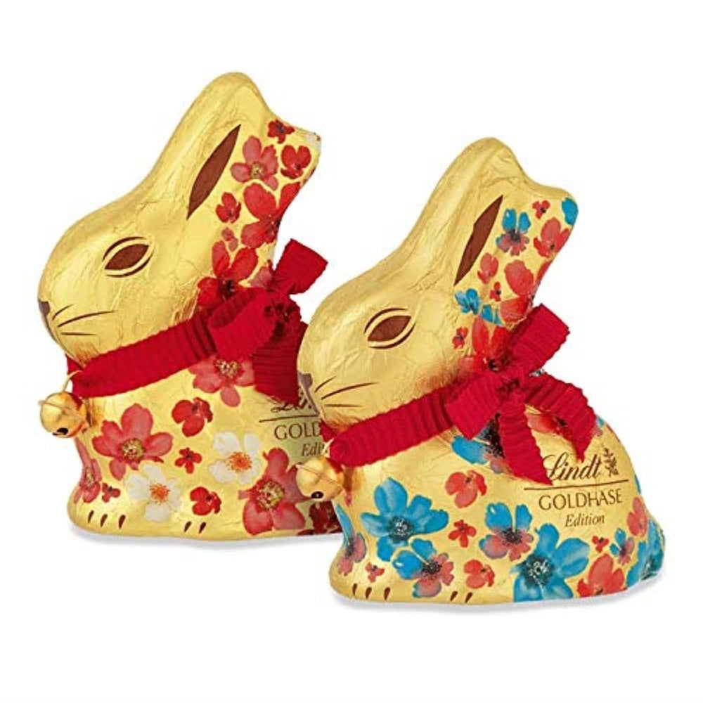 Lindt Chocolate Gold Bunny Lucky Charm Edition | 100 g | Zlatá mléčná čokoláda s velikonočním vzorem Lucky Charm | Velikonoční čokoláda | Čokoládový dárek | Čokoládový zajíček | Velikonoční zajíček