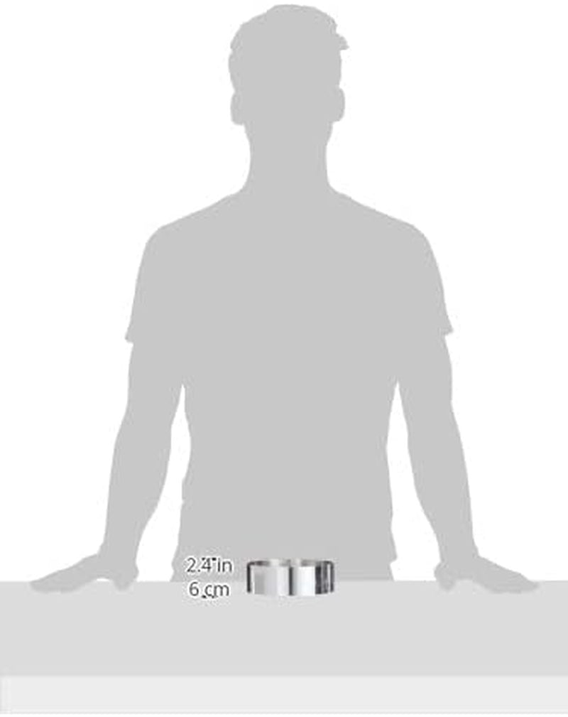 - Inel pentru tort din oțel inoxidabil - diametru 14cm - înălțime 4,5cm - 3989.14, argintiu