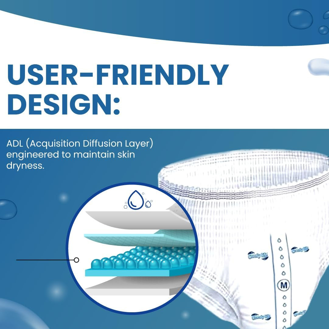 Prémiové inkontinenční kalhotky pro dospělé, vysoká savost, velikost S, 12 kusů