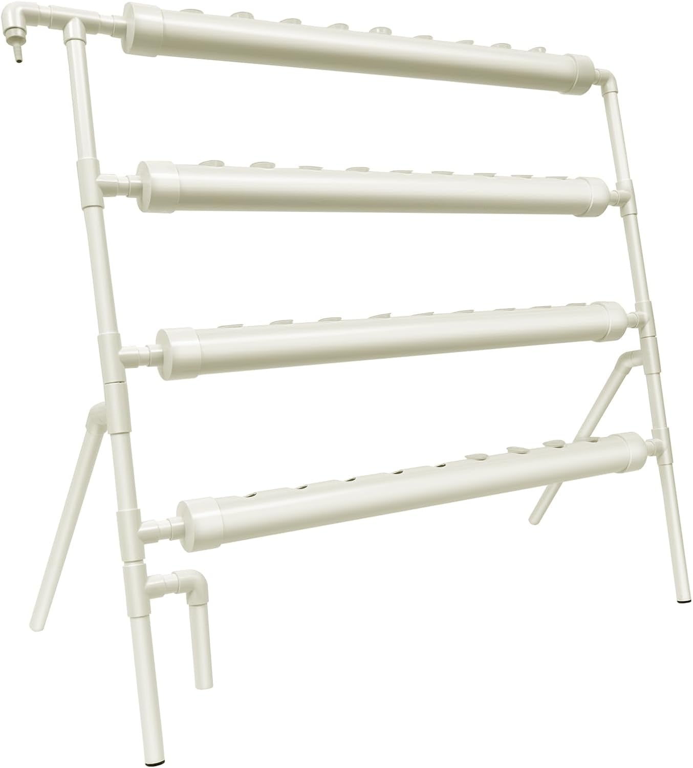 Hydroponický systém, věžová sada pro hydroponické pěstování, 4patrový podstavec s 36 sázecími otvory, systémy pro pěstování rostlin bez půdy pro zahradu, kanceláře a další vnitřní a venkovní prostory