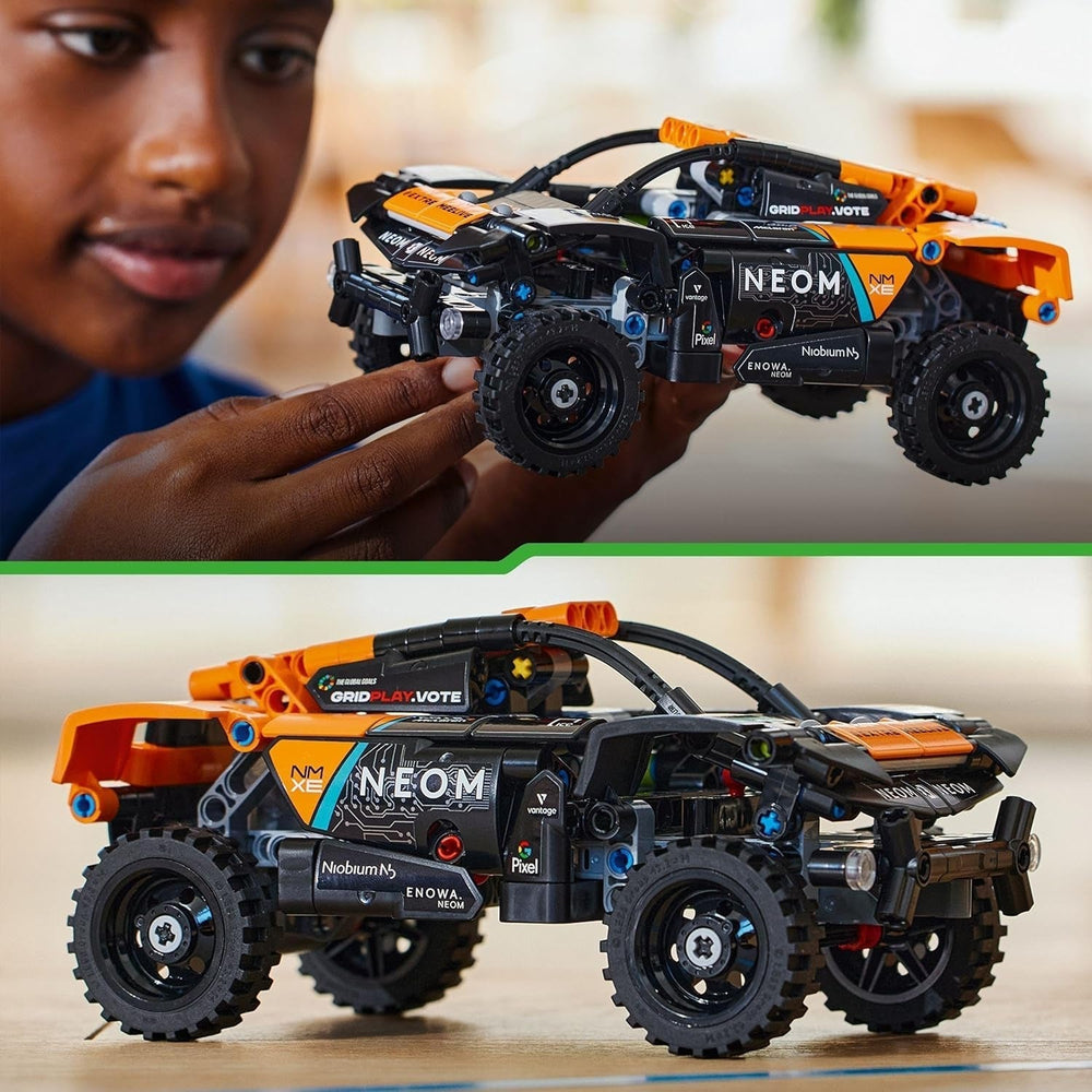 LEGO Technic NEOM Mclaren Extreme E závodní sada aut, motorová hračka pro děti, sestavitelné větrné auto, technický dárek pro chlapce a dívky 7 let staré 42166 stavebnic Besuche den LEGO-Store