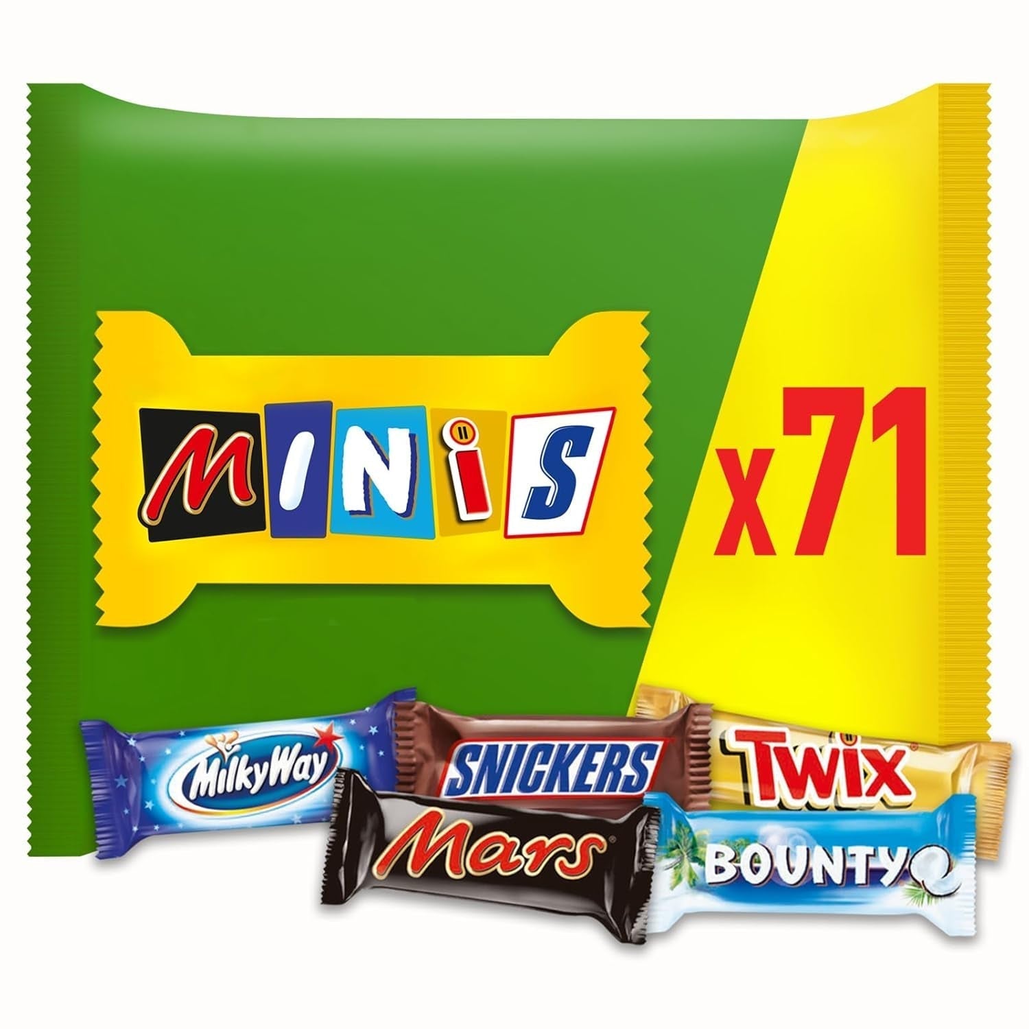 Packet Mix, Mars, Snickers, Bounty, Twix, Milky Way a další Čokoládové bonbony Naty Shop 1,42 kg čokolády