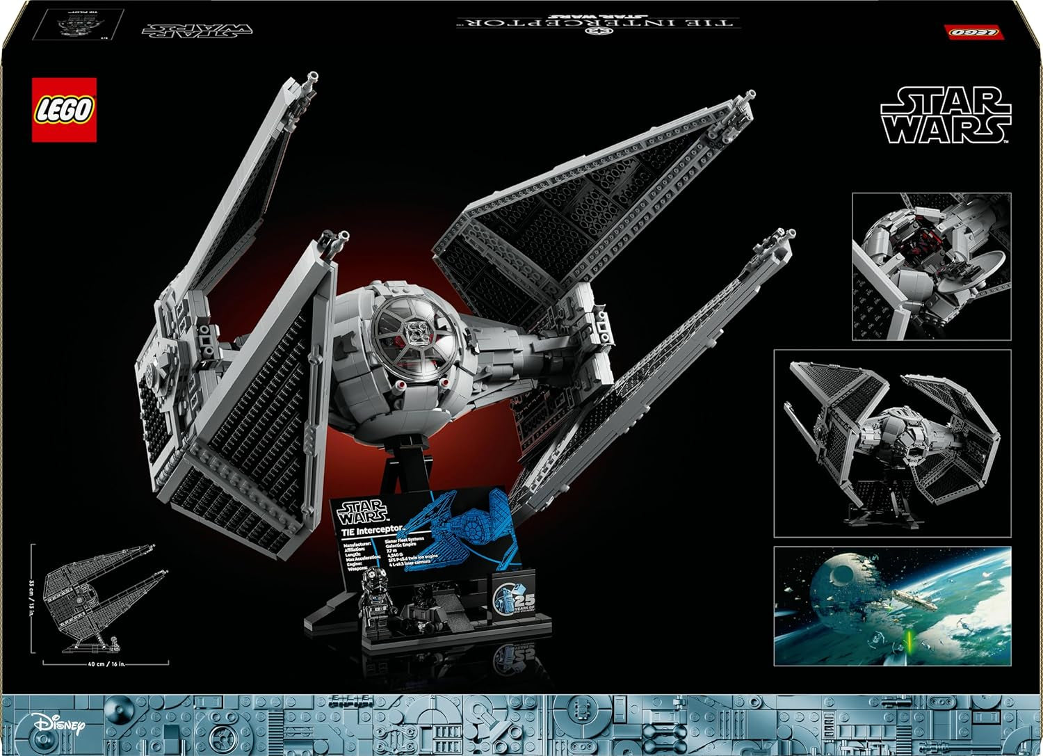 LEGO Star Wars TIE-Abfangjäger, kreativní Bauset aus der Ultimate Collector Series für Erwachsene, Modell eines Sternjägers Steinen, Geschenk für Fans, Sammlerstück, UCS-Set 75382