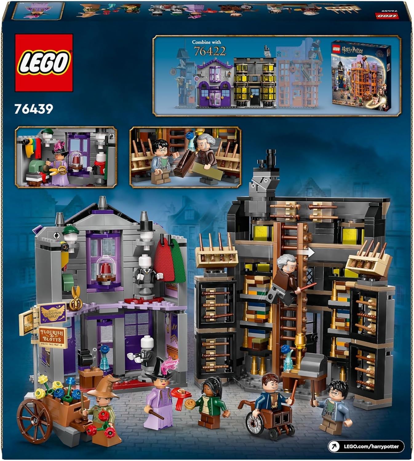 LEGO Harry Potter Obleky Ollivanders & Madam Malkin, Lands Of Diagon Alley, Dětská herní sada, Kouzelnické hračky, Fantasy dárky pro dívky, kluky a fanoušky od 8 let 76439 Stavebnice Besuche den LEGO-Store