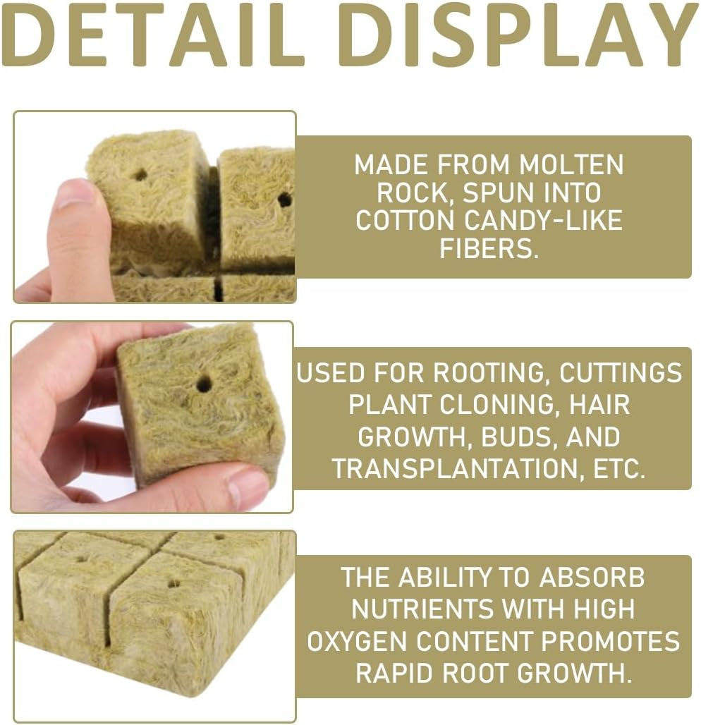 Rockwool Seedling Cubes 28 - Rockwool Cubes 4x4x4cm - Sadbové kostky, Rockwool Kostky, Hydroponické sadební systémy/Klonované rostliny/Školní projekty, Pěstování sazenic bez půdy