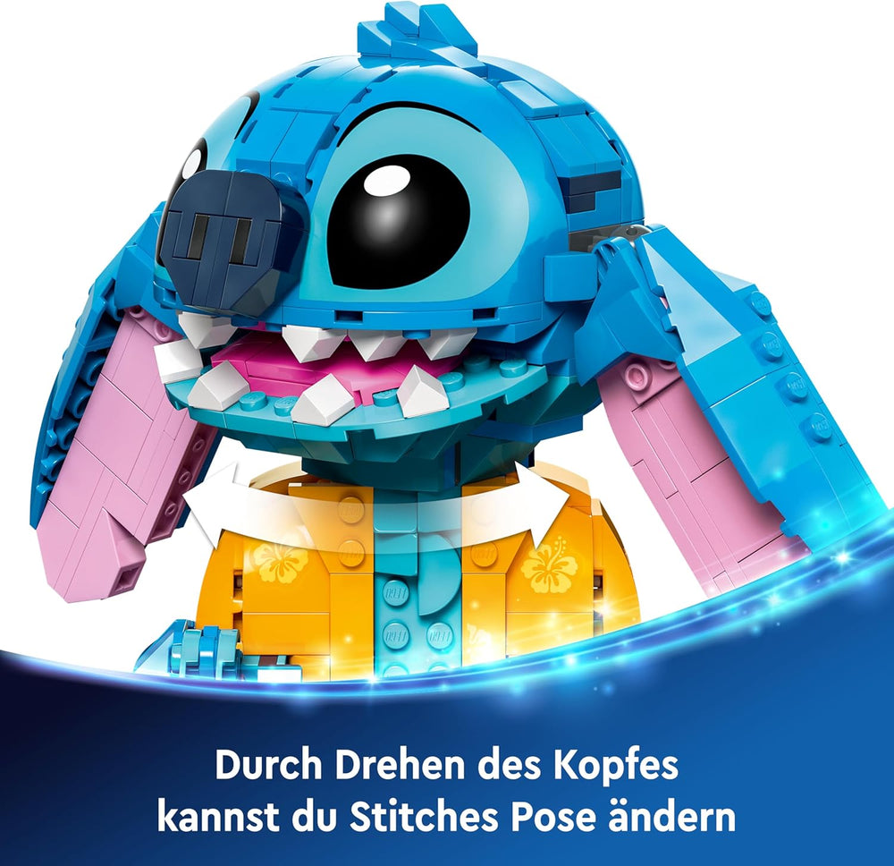 LEGO | Disney Stitch Spielzeug - Figur zum Spielen und Sammeln mit Einer Eistüte und Einer decorativeen Blume - Geschenk für Mädchen, Jungen und Lilo & Stitch Filmfans ab 9 Jahren - 43249
