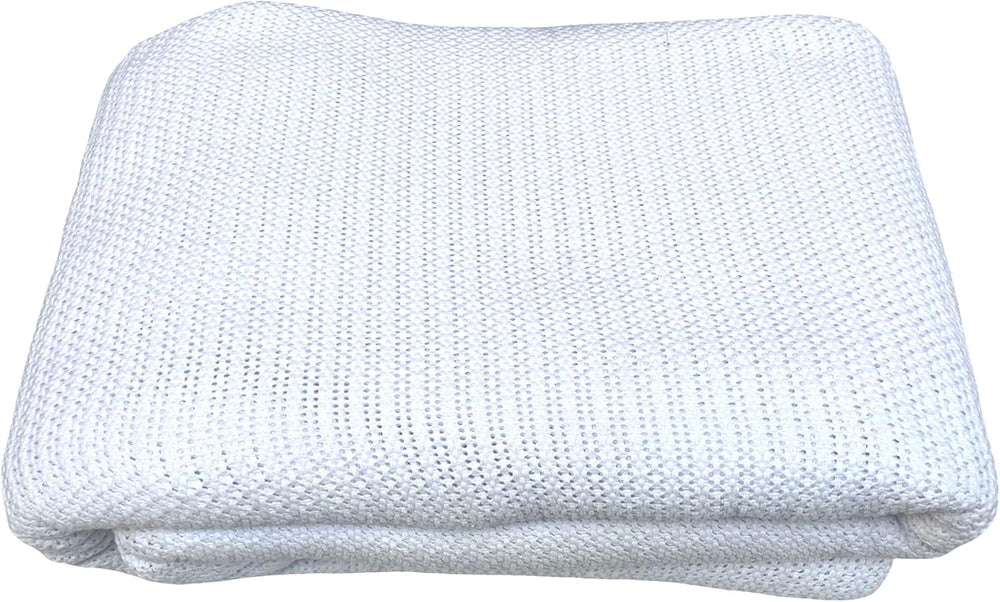 Family Bedding Pătură celulară roz pentru pat dublu, bumbac, cuvertură de pat mare, reversibilă, ușoară, termică, moale, pătură celulară tradițională, 230 X 230 cm Plapumi si pilote Naty Shop Alb Pat single (180X230Cm)