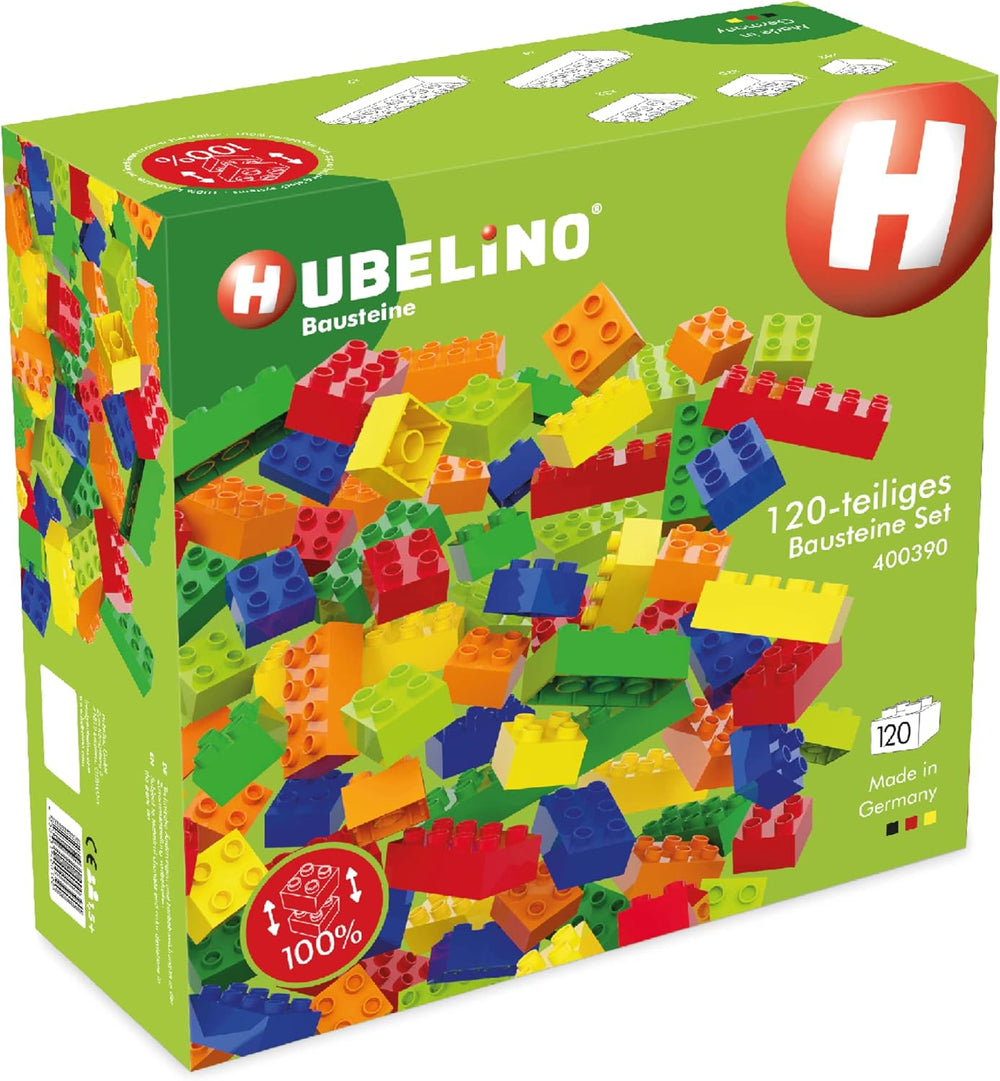 Hubelino #400390 120dílná sada Bausteine®, kompatibilní s velkými Bausteiny Anderer Hersteller, Made in Germany