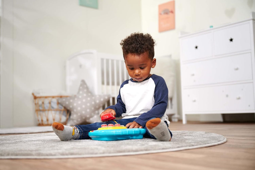 Simba 104010016 - Telefon colorat ABC, jucărie pentru copii, afișaj cu imagini rotative, melodie, telefon de joacă, telefon de învățare, cu sunete diferite, 20cm, abilități motorii, pentru copii mici, de la 6 luni Jucarii Bebe Naty Shop