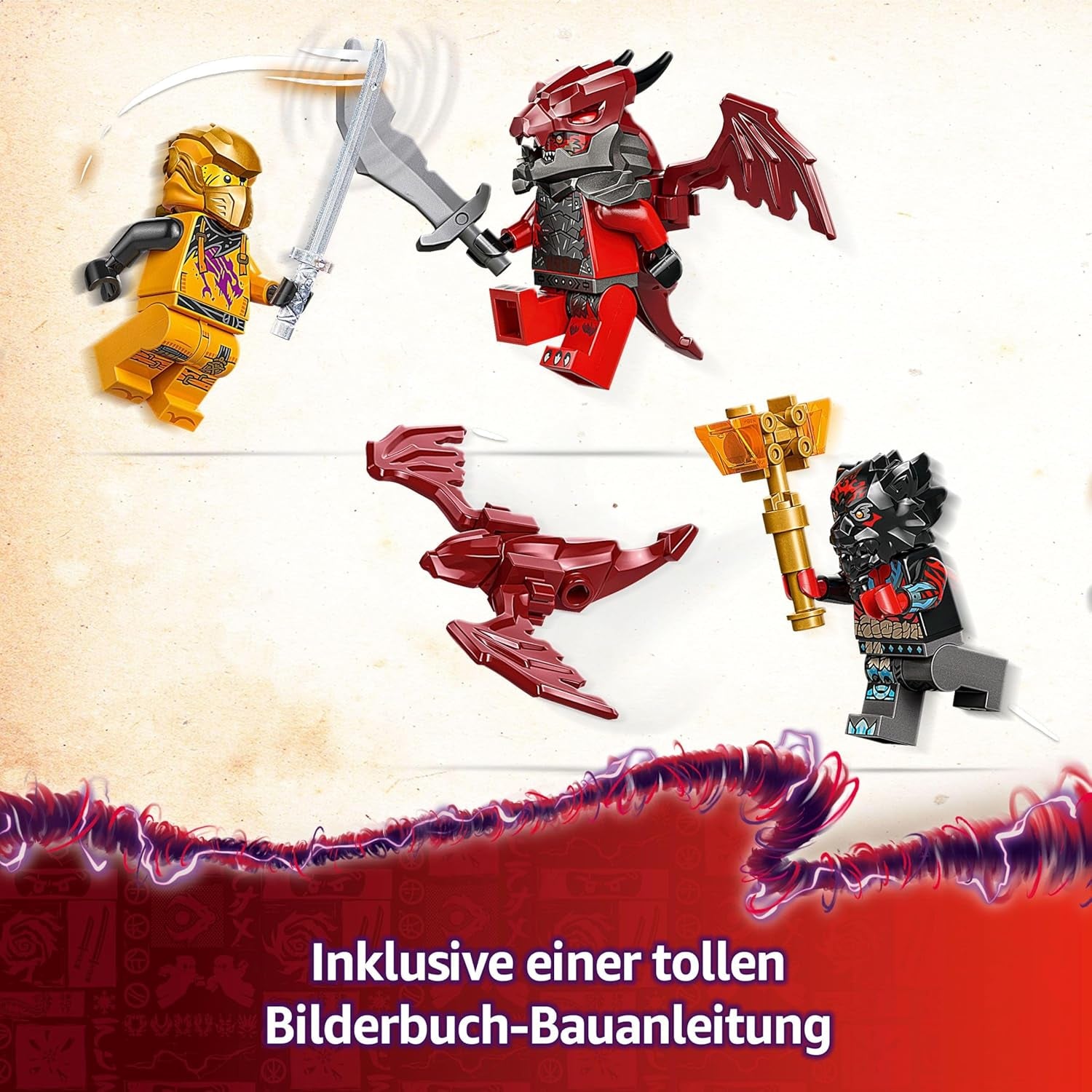 Ras a Arinův LEGO NINJAGO Super Storm Flyer - Hračka s dronem, vystřelovači, čepelemi a motory - Vč. 3 minifigurky na hrdiny nindžů – stavebnice pro chlapce a dívky od 8 let 71833 stavebnice Besuche den LEGO-Store