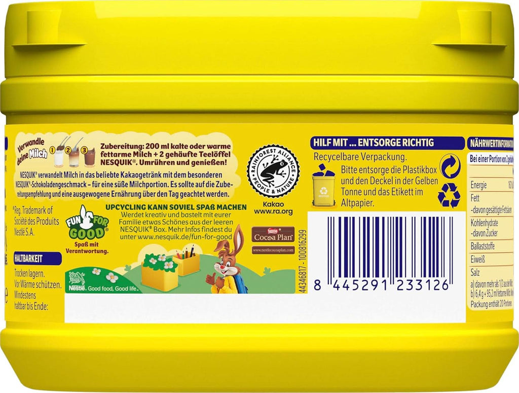 Nestlé Cacao pudră pentru băuturi, pentru amestecat în lapte, 1 pachet de 280 grame Cacao si Ciocolata Calda Naty Shop