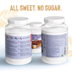 Natürliches Erythrit - Kristallzucker | 10G = 7G Zucker | Natürlicher Zuckerersatz - 0 kalorií - 0 Glykämischer Index - Keto Und Paleo - 0 Netto-Kohlenhydrát - Kein GVO - Castello od roku 1907-1 kg Sladidla Naty Shop