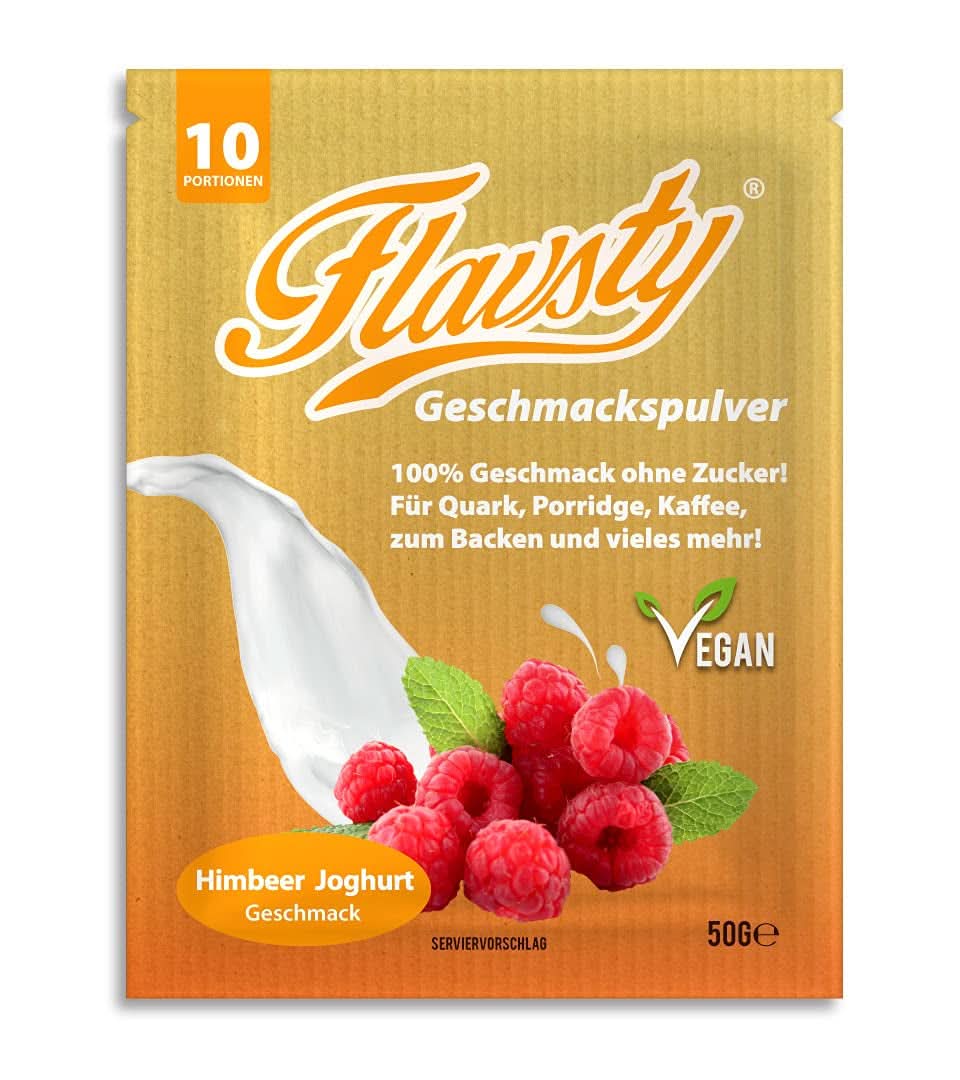 Flavsty® Flavour Powder Marcipán, 50 gramový sáček (10 porcí) Příchutě Naty Shop Malinový jogurt