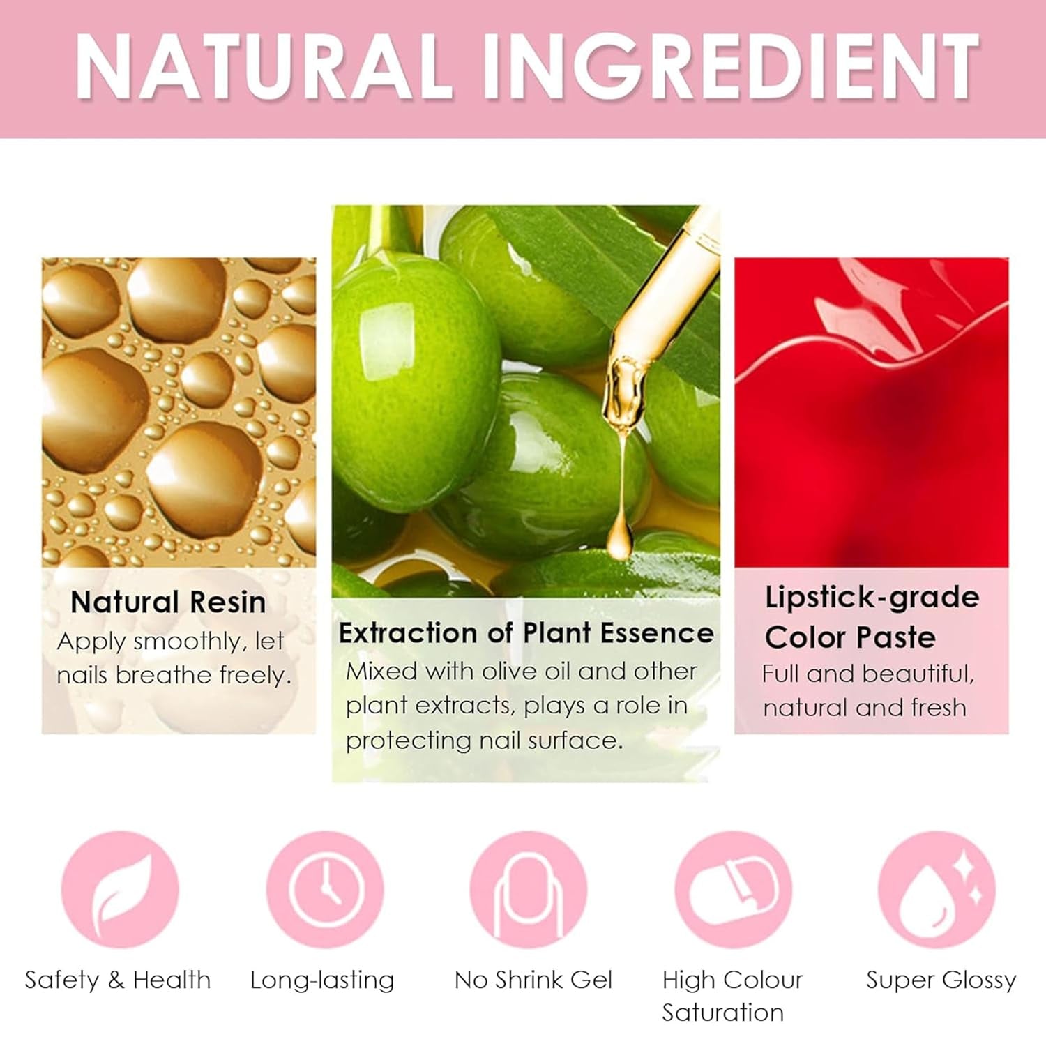 6dílná sada laků na nehty - Rychleschnoucí dlouhotrvající zářivě červený lak na nehty - Netoxický lak na nehty na vodní bázi pro kutily Manikúra v salonech (barva A)