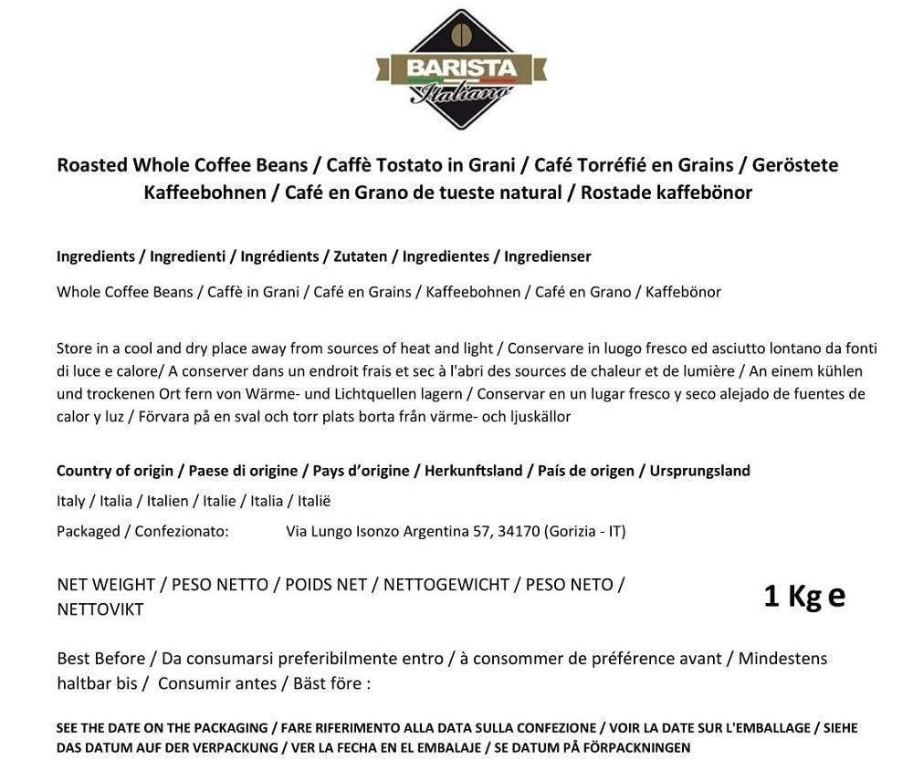 1 kg boabe de cafea (INTENSO NAPOLETANO)