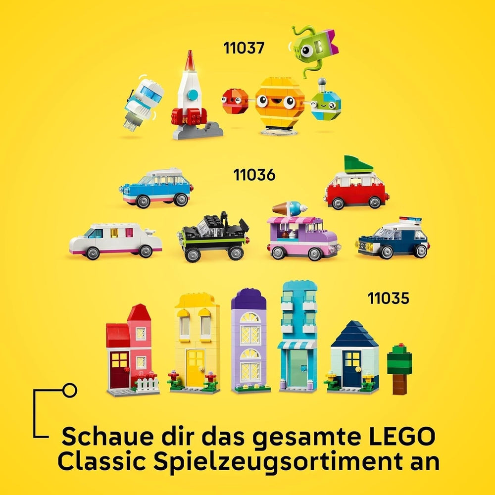 LEGO Classic Creative Animals, krabice s barevnými kostkami, postavte si figurky zvířat z kostek, jako je pes, kočka, králík, křeček a pták, stavebnice pro chlapce a dívky od 5 let 11034 Stavebnice Besuche den LEGO-Store
