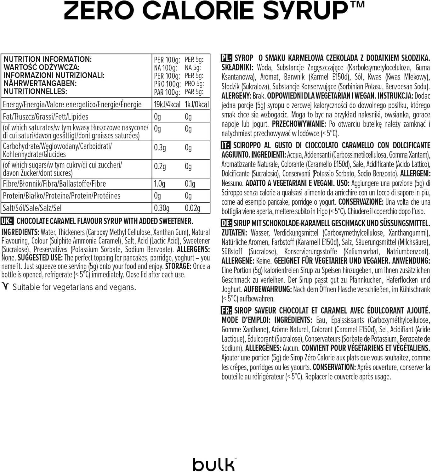 Objemový sirup bez cukru, karamelová čokoláda, 400 ml Sladidla Naty Shop