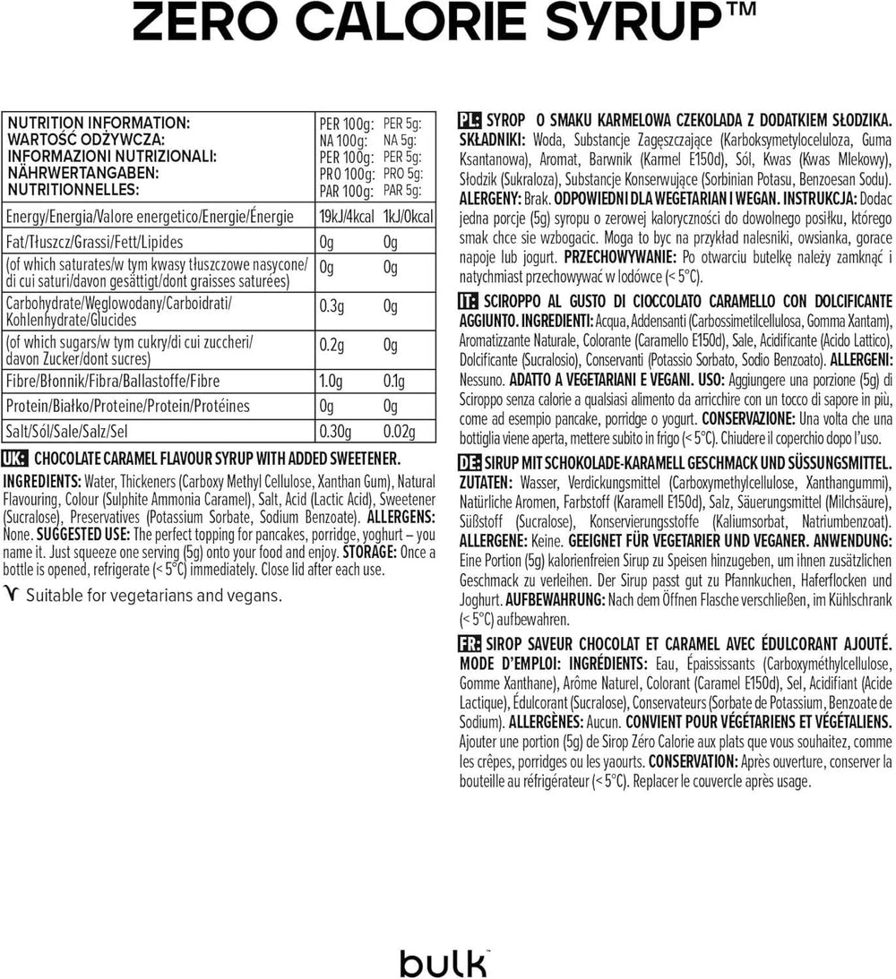 Objemový sirup bez cukru, karamelová čokoláda, 400 ml Sladidla Naty Shop